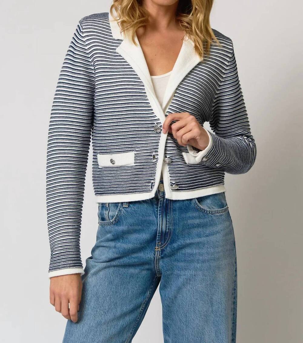 NEW CENTRAL PARK WEST garter jacket in navy stripe